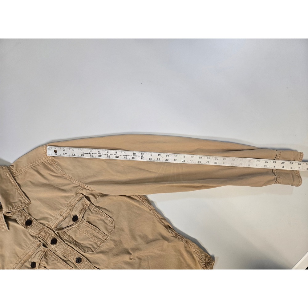 Vintage Ruehl No 925 Mens XL Khaki Tan L/S Military Style Utility Shirt Jacket - Picture 13 of 15